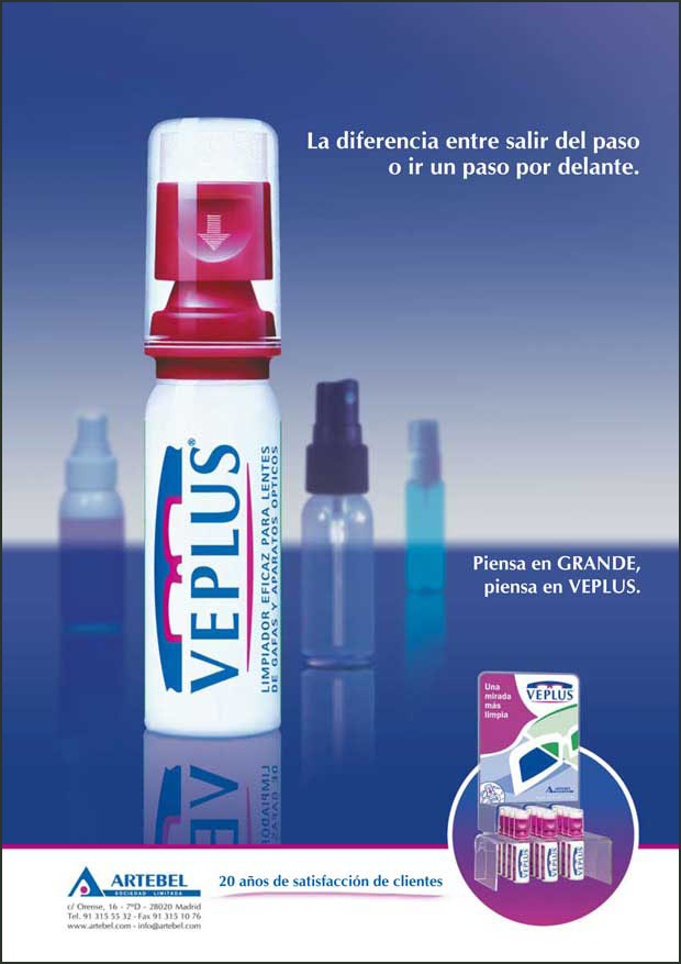 Anuncio 2011 VEPLUS - Limpia lentes, Limpiagafas, Limpia anteojos